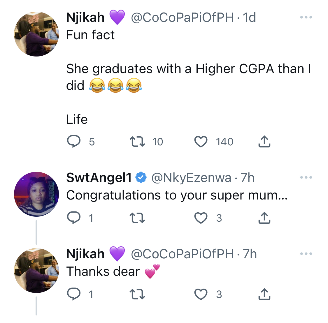 Man celebrates mom as she graduates 20 years after dropping out to send him to school [photos]