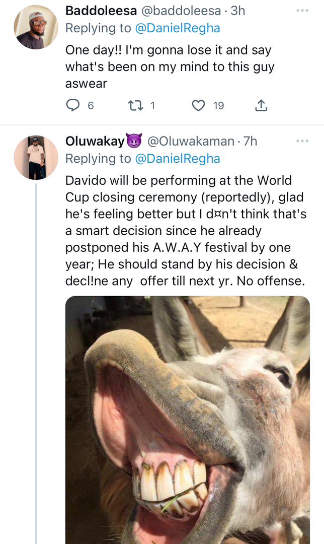 It is not smart of you to accept the World Cup final performance - Daniel Regha blasts Davido