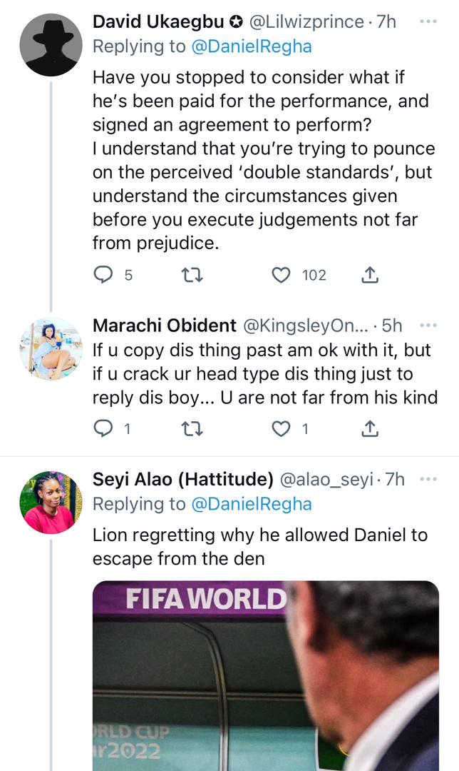It is not smart of you to accept the World Cup final performance - Daniel Regha blasts Davido