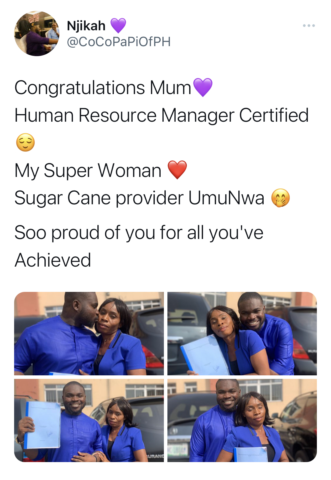 Man celebrates mom as she graduates 20 years after dropping out to send him to school [photos]