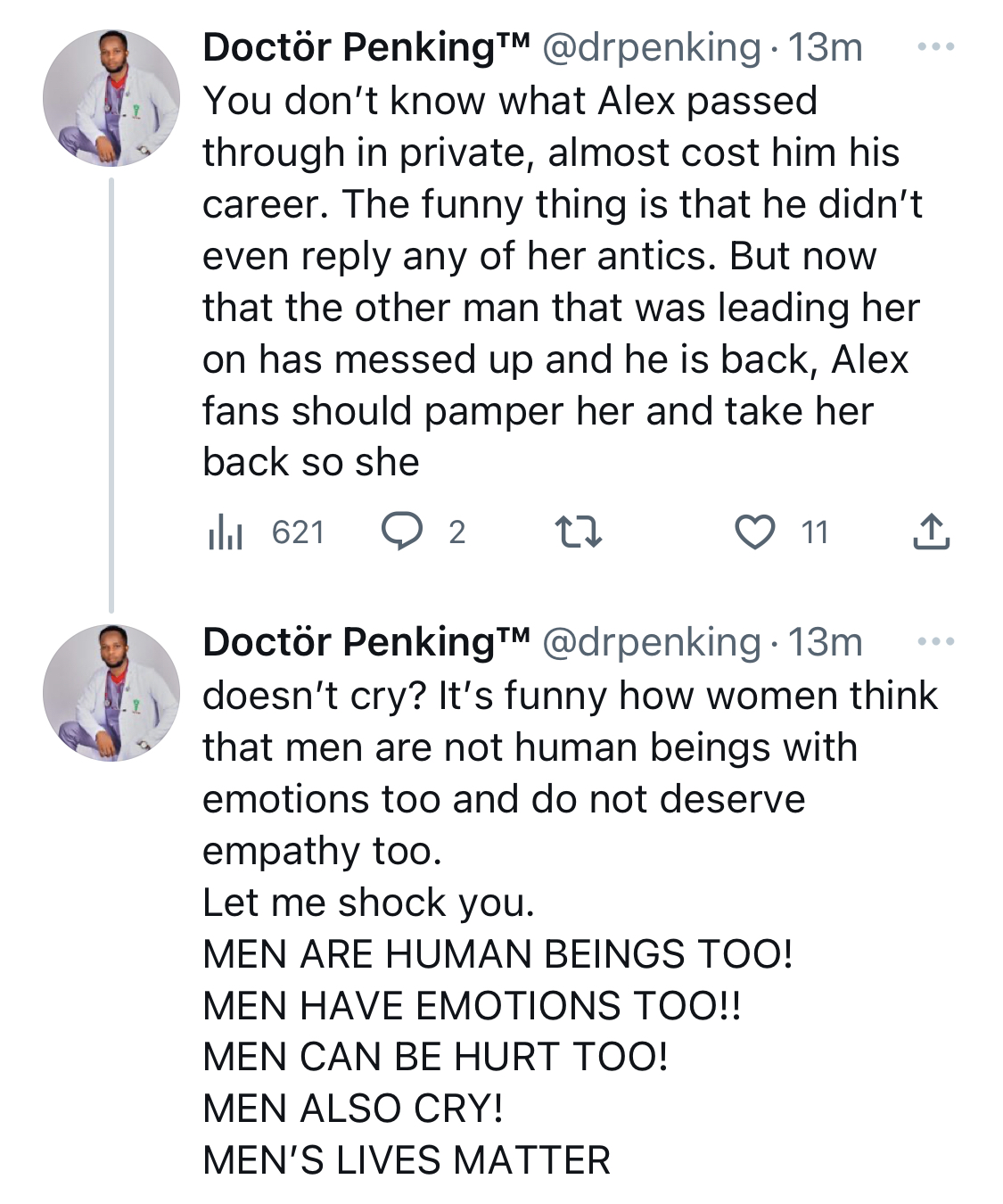 Maybe she was the witch stopping his progress - Influencer Dr Penking says about Alex Ekubo’s Ex-fiancée Fancy Acholonu
