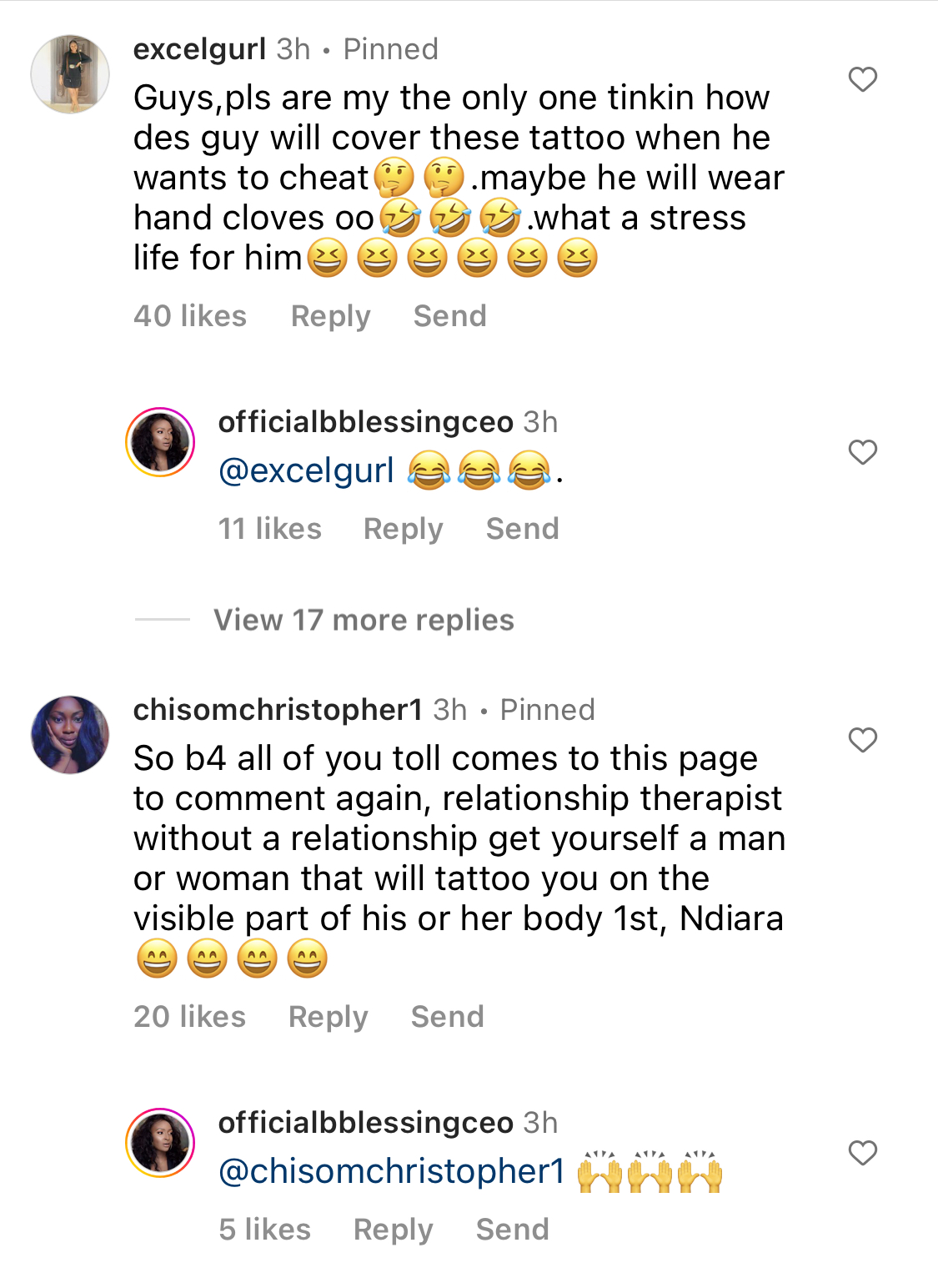 Blessing Okoro reportedly dating IVD as he tattoos her name on his hand few months after wife’s death [photos]