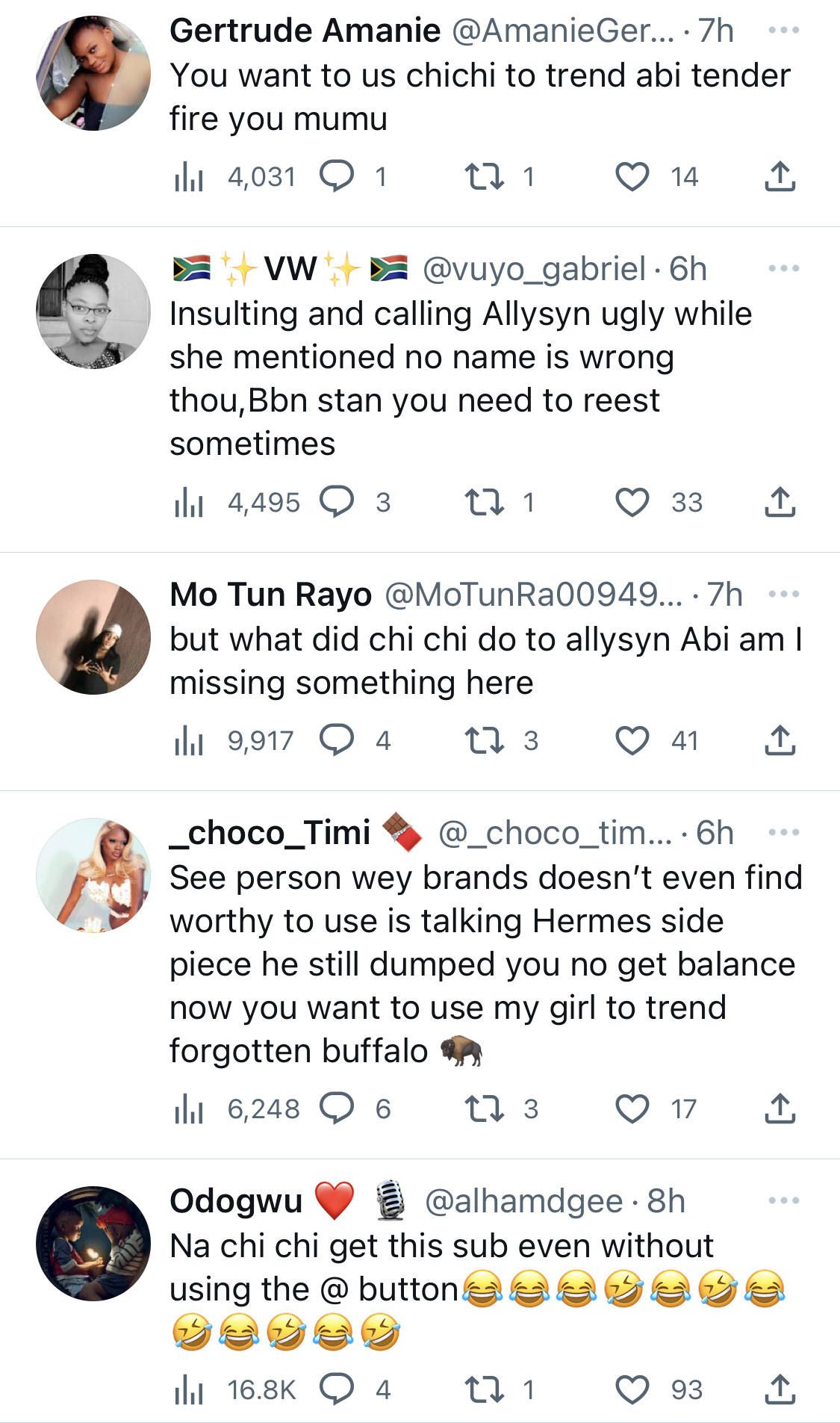 23 my ass - BBNaija Allysyn slams colleague ChiChi over age declaration