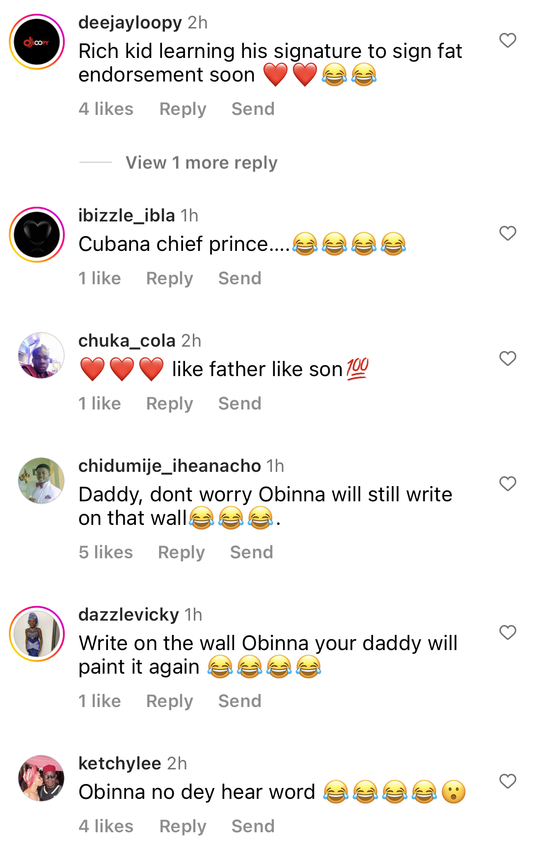 Lion no day born goat - Fans react to striking resemblance of Cubana Chief priest to son Obinna [video]