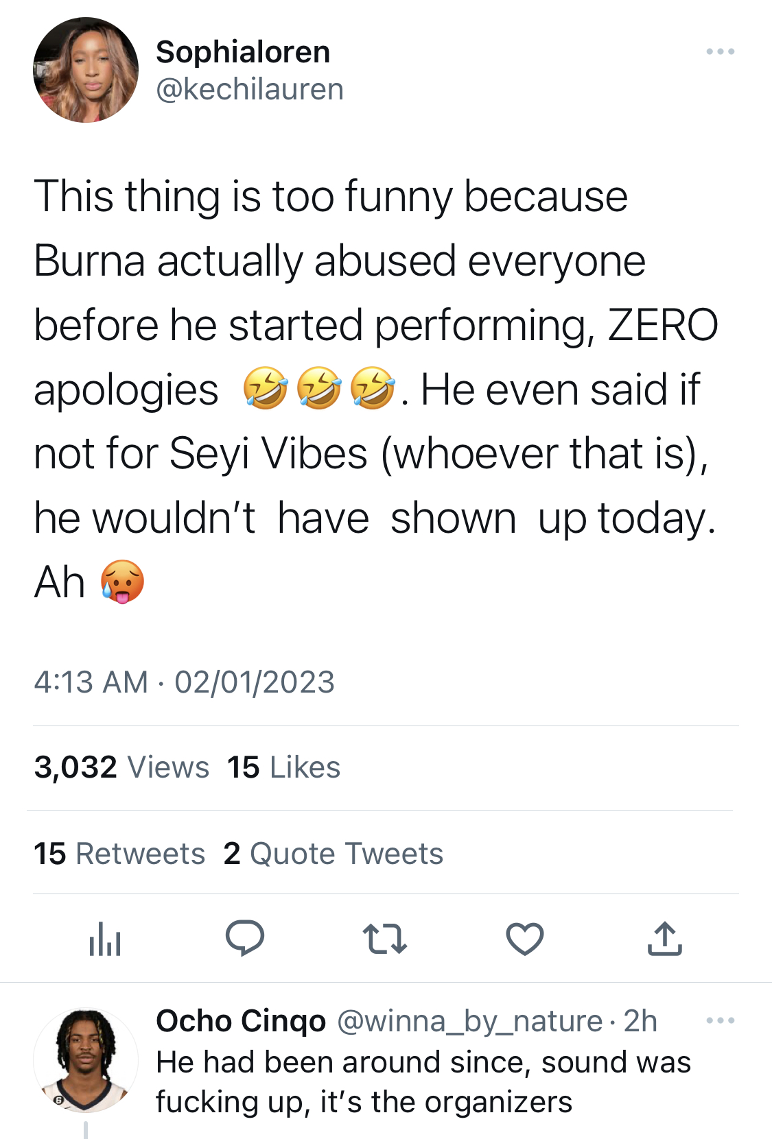 Burna Boy blasts fans after keeping them waiting 7 hours for concert in Lagos [videos]