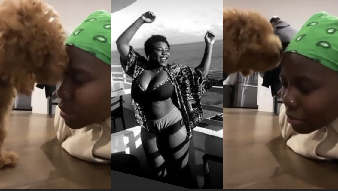 If Odogwu catch you – Fans react as Singer Teni names her Dog “Burna Boy” [video]
