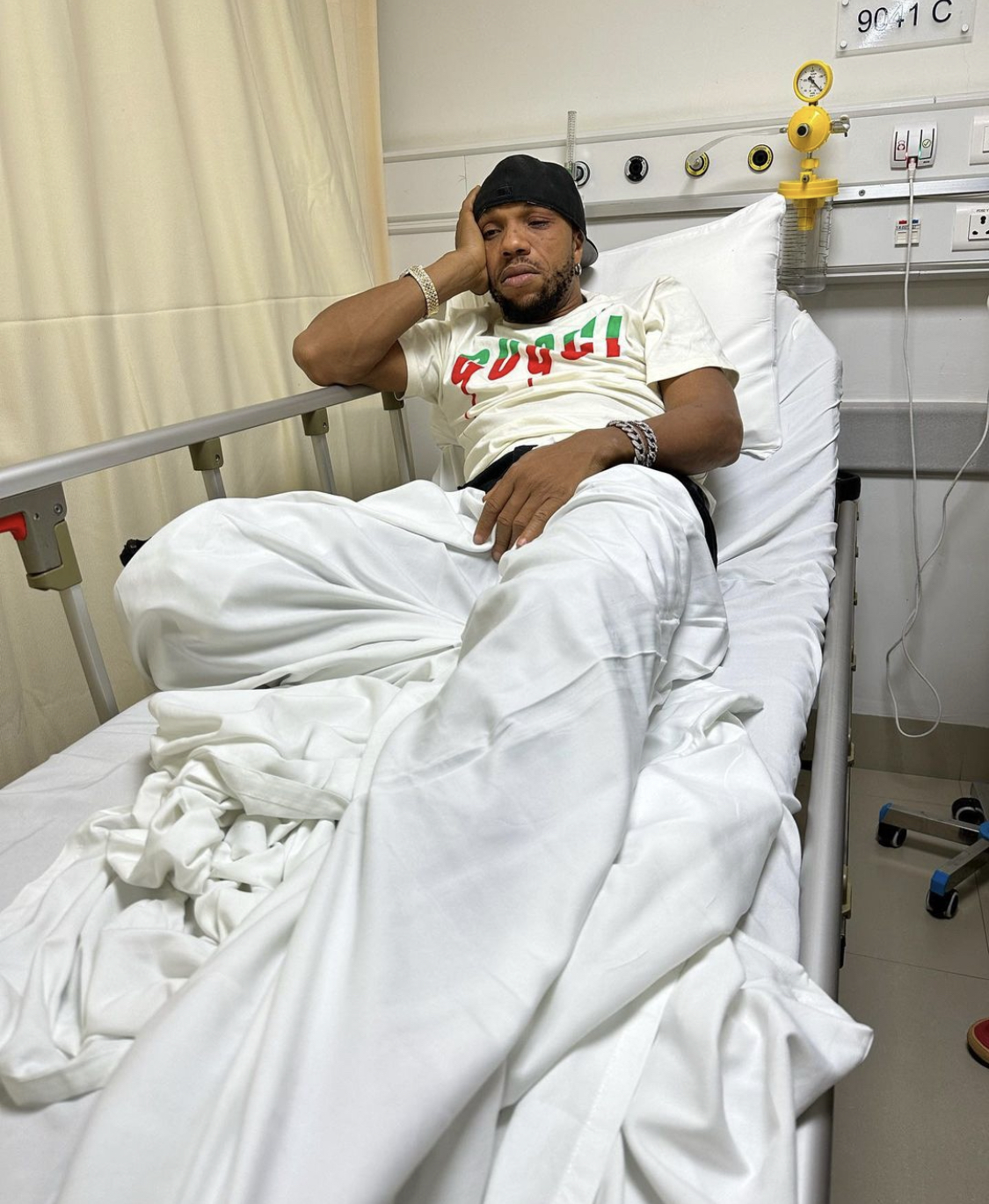 Actor Charles Okocha hospitalized after narrowly surviving ghastly car accident at 3rd Mainland Bridge [photos]