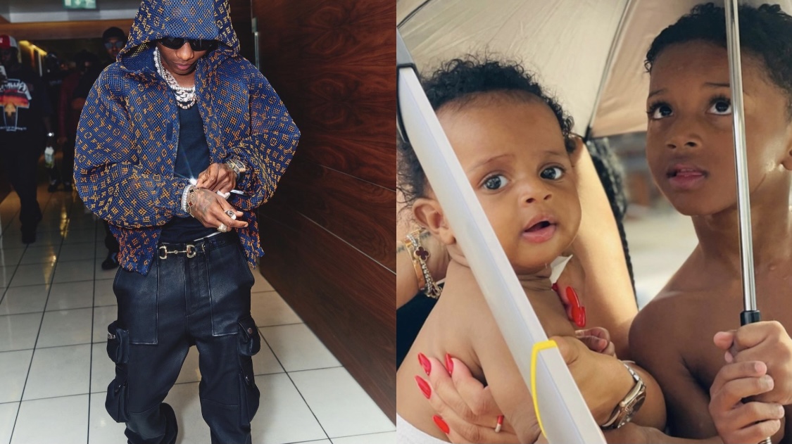Medium and Small Wiz – Fans React as Singer Wizkid shares first photo of second son with elder brother Zion