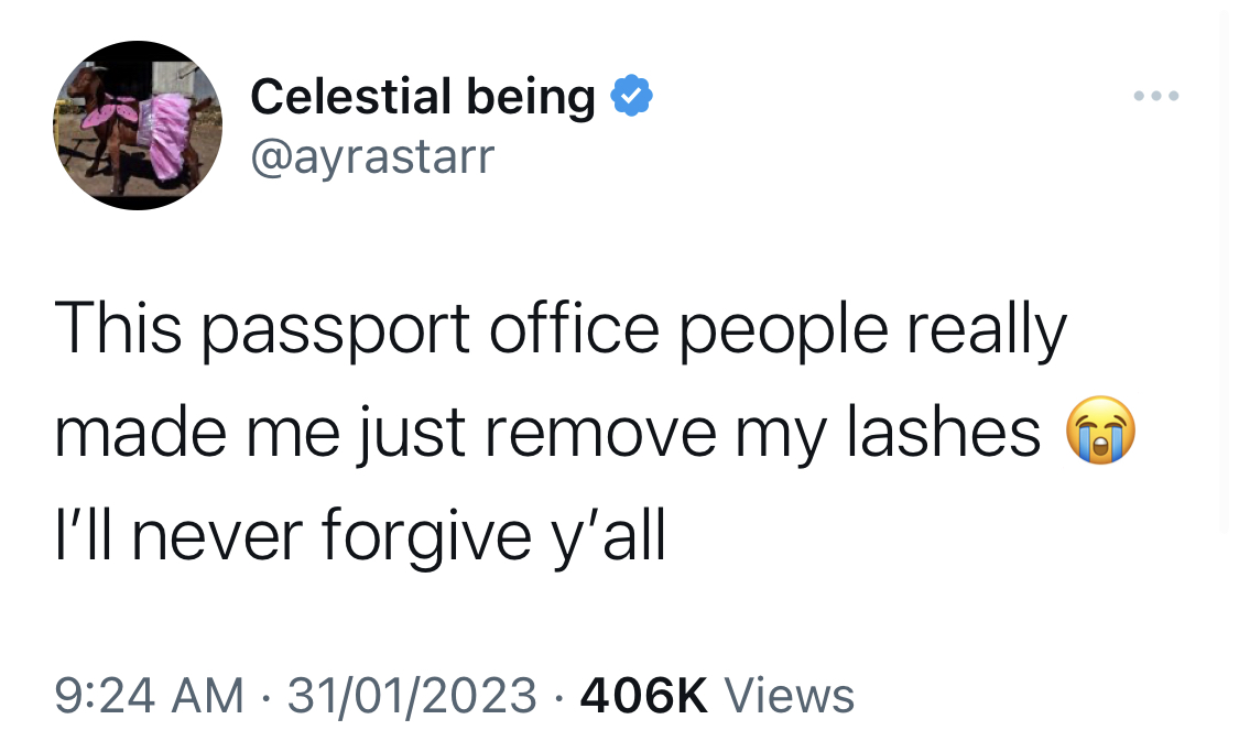 Singer Ayra Start Cries Out as Immigration Office removes her eyelashes