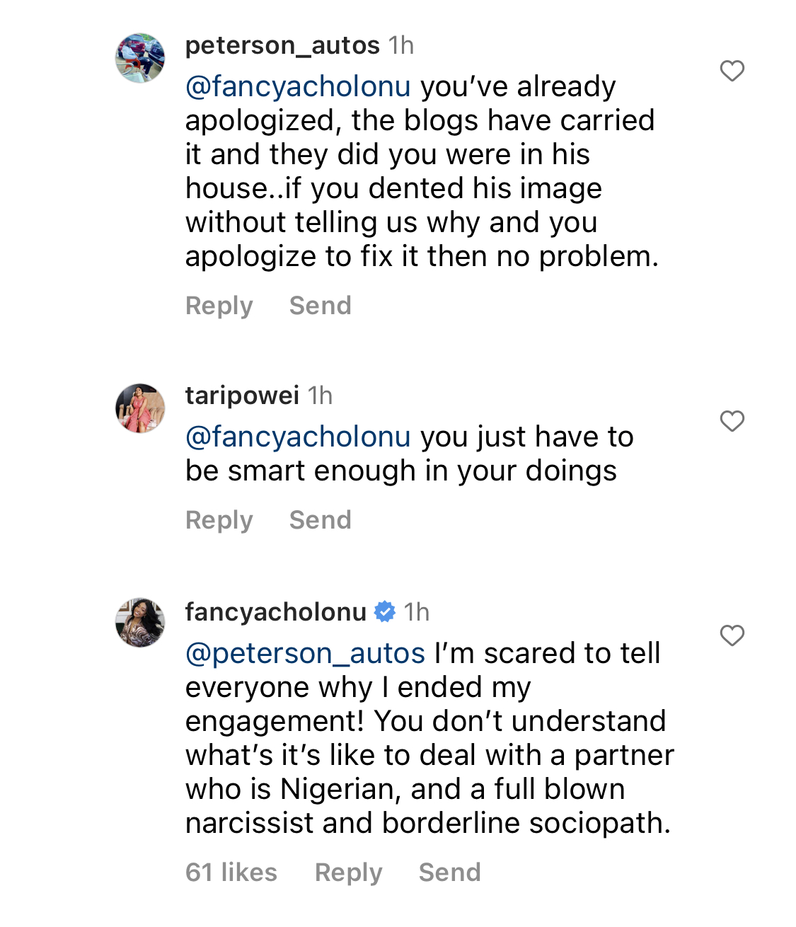 Alex Ekubo is a sociopath, he’s trying to destroy me - Actor’s Ex-fiancée Fancy Acholonu reveals he forced her to make apology