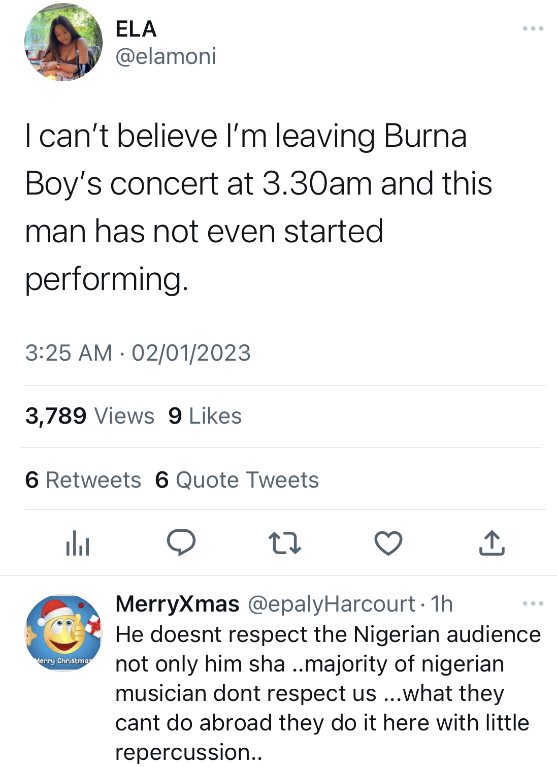 Burna Boy blasts fans after keeping them waiting 7 hours for concert in Lagos [videos]