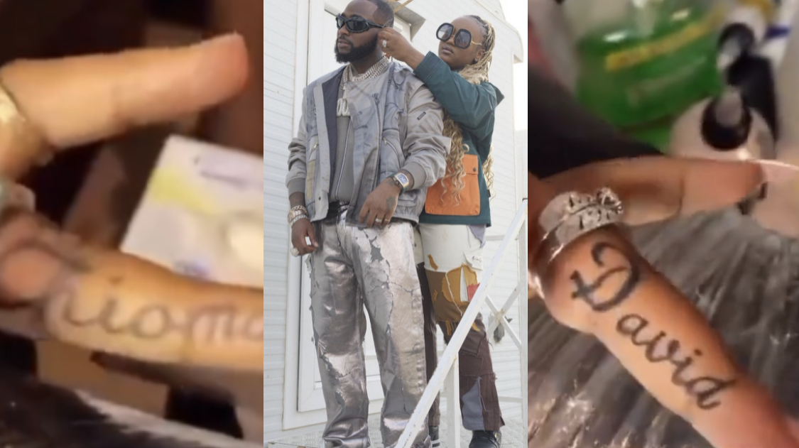 Renewed Assurance as Davido and Chioma Tattoo each others name on their wedding ring fingers [video]