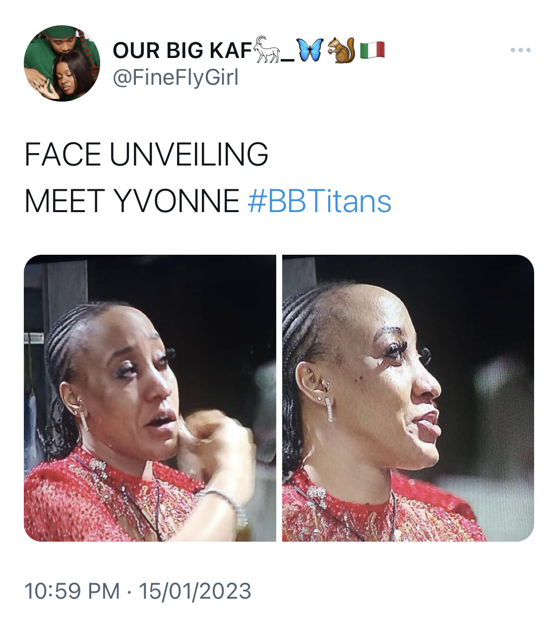 Fans react as BBTitans Yvonne Transforms after removing makeup [video]