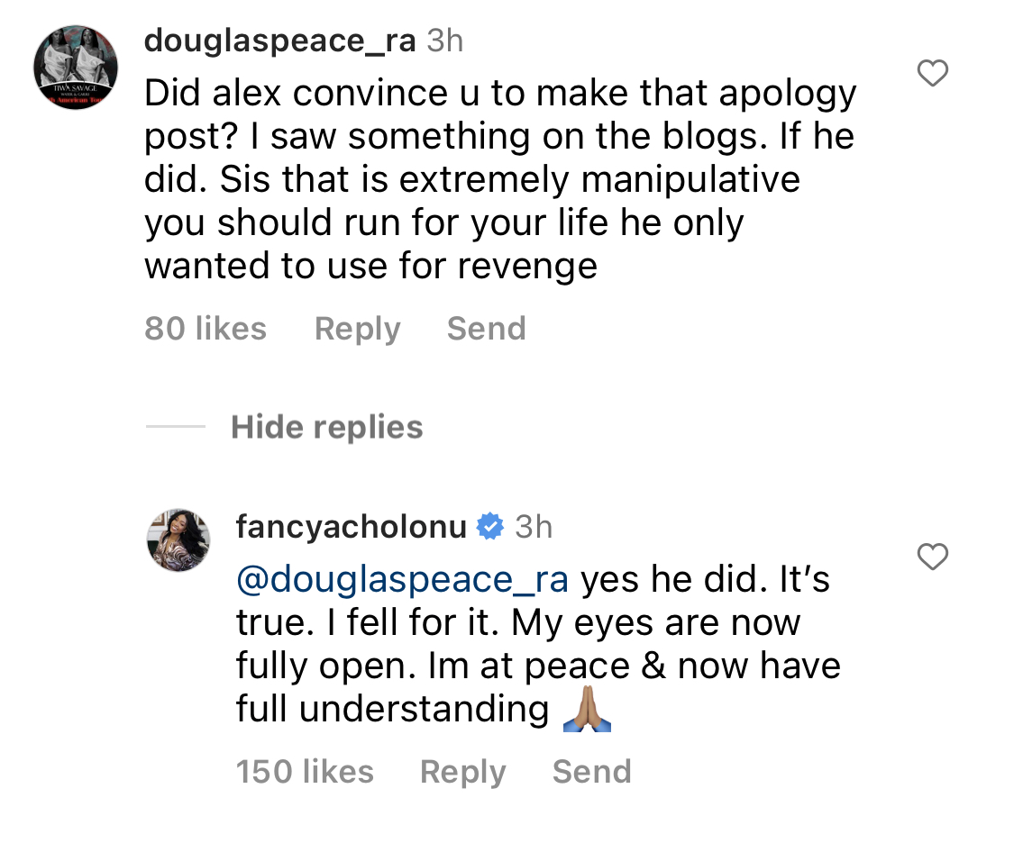 Alex Ekubo is a sociopath, he’s trying to destroy me - Actor’s Ex-fiancée Fancy Acholonu reveals he forced her to make apology