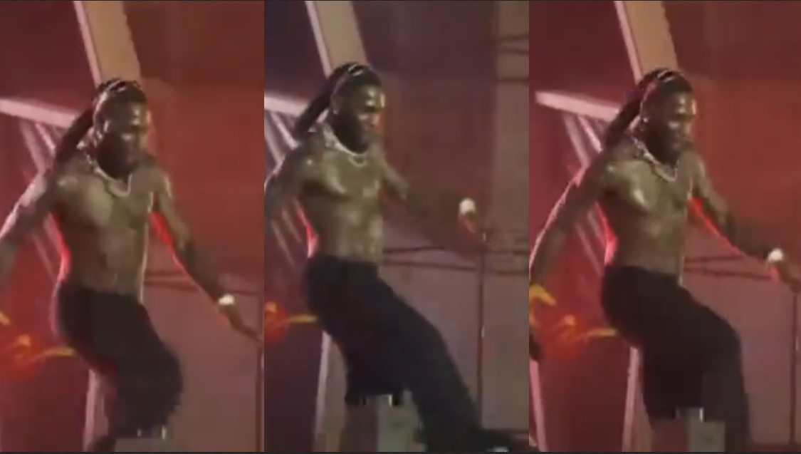 After telling crowd ‘God go punish una’ video of moment Burna Boy kicked fan who tried to touch him emerges