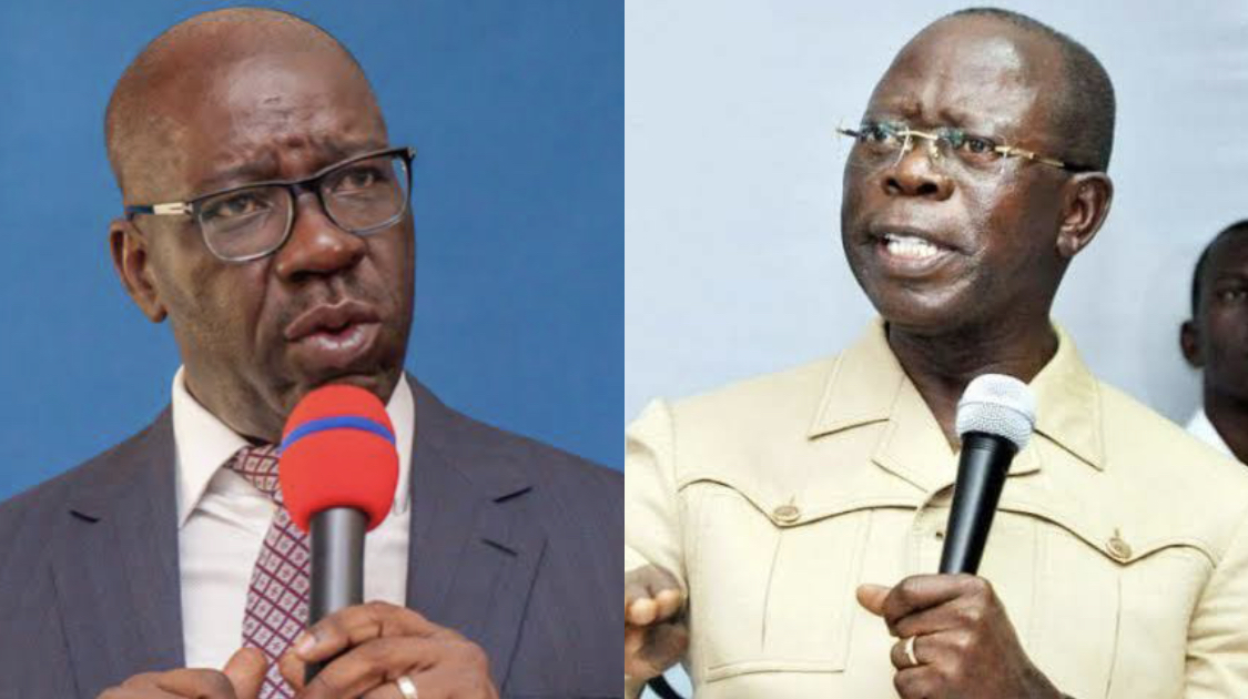 Gov Obaseki Orders arrest of Oshiomhole over alleged orchestration of Vandalism of Banks in Edo state