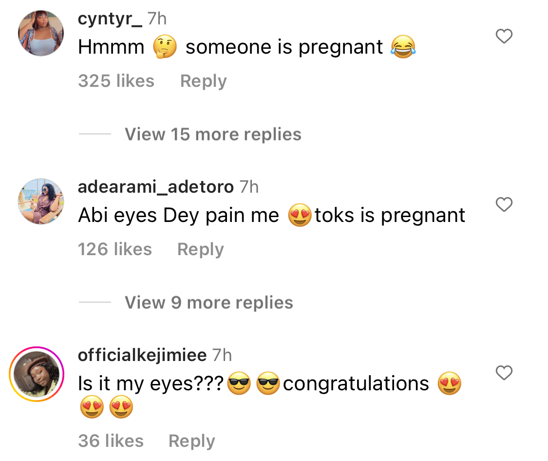 I don’t need a man don finally carry belle - Fans react as Toke Makinwa sparks pregnancy rumors [photos]