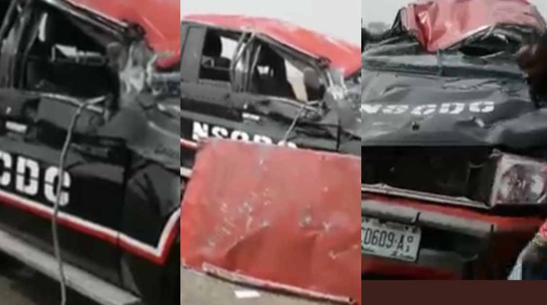 NSCDC vehicle transporting election materials to Lagos crashes in Abuja [video]