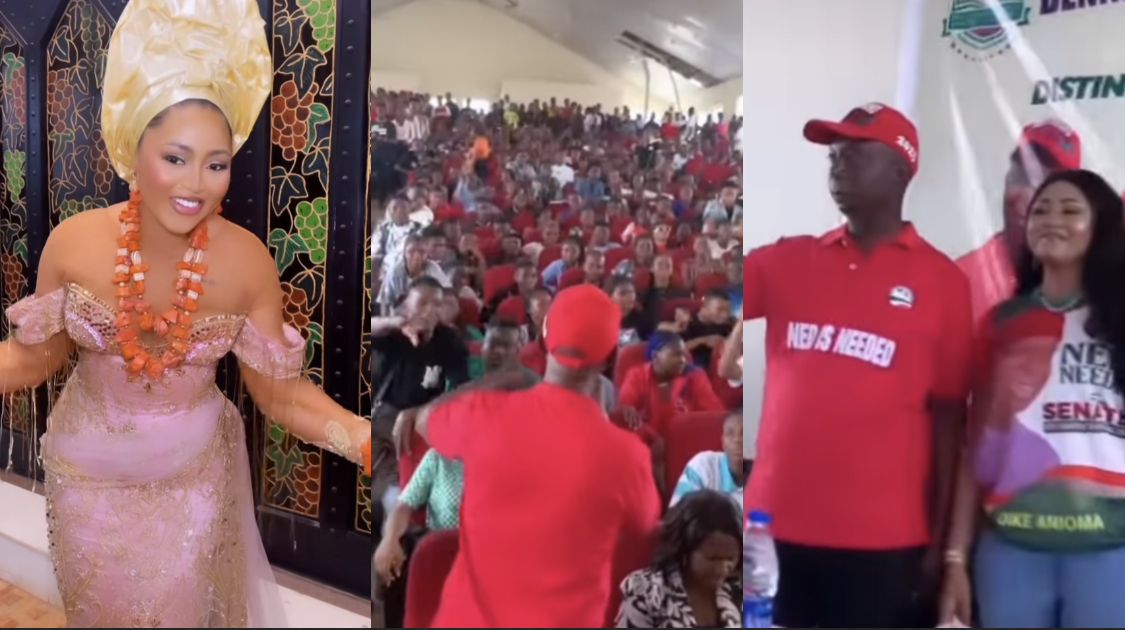 Let the good works begin – Actress Regina Daniels celebrates Husband Ned Nwoko’s Senate Victory [video]