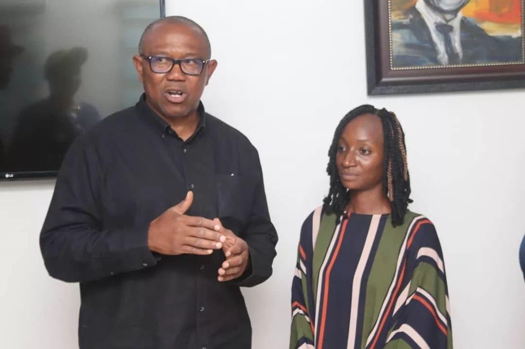 After shedding tears, Peter Obi gifts money to young woman who couldn’t afford oven to start business [photos]