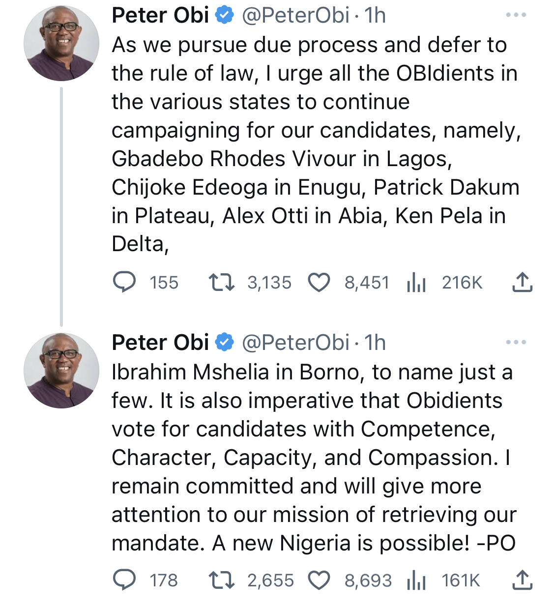 I will be going to court by myself since INEC wants to deny me access - Peter Obi Declares