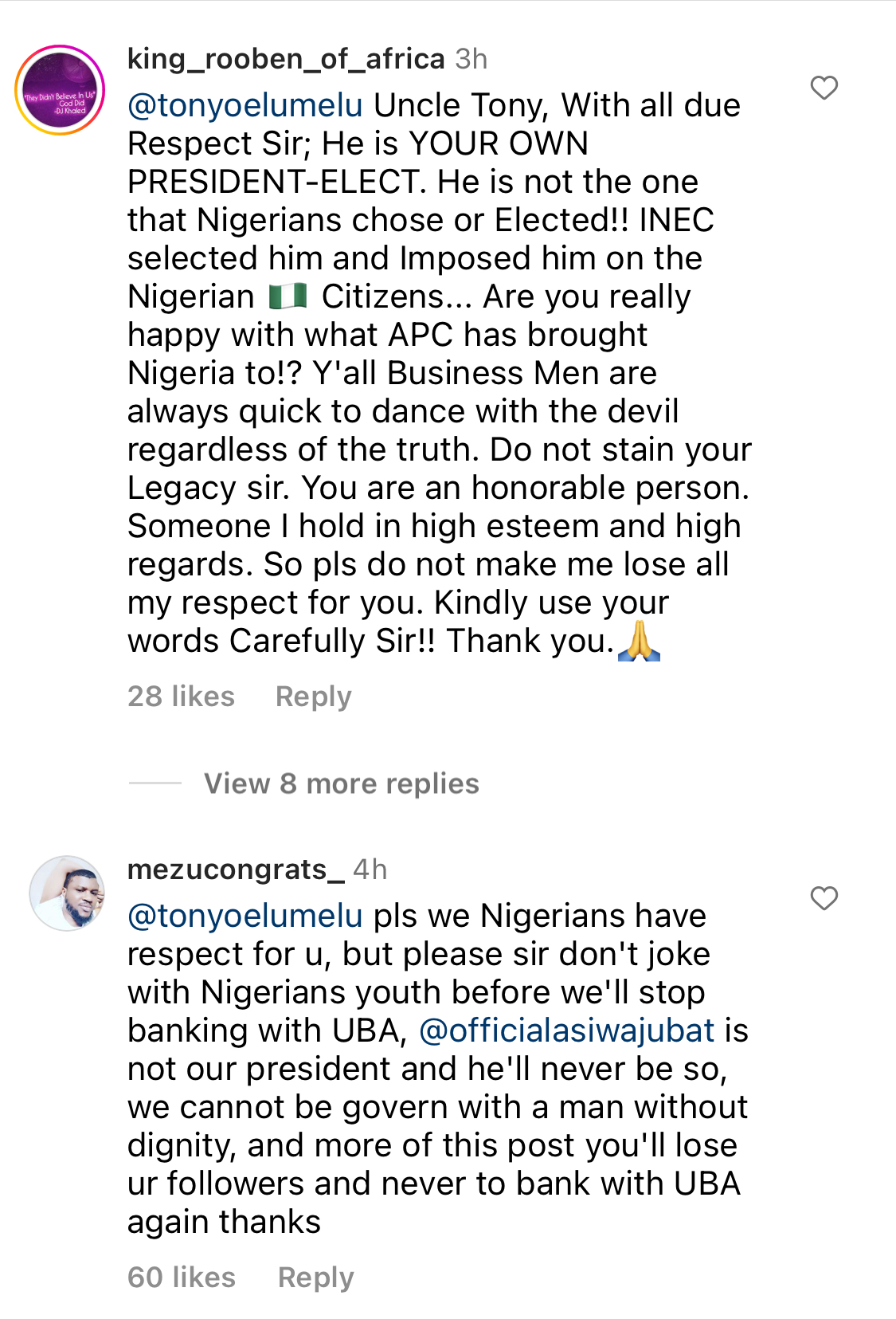You just lost a customer - Fans blast billionaire Tony Elumelu for accepting visit from Tinubu [photos]