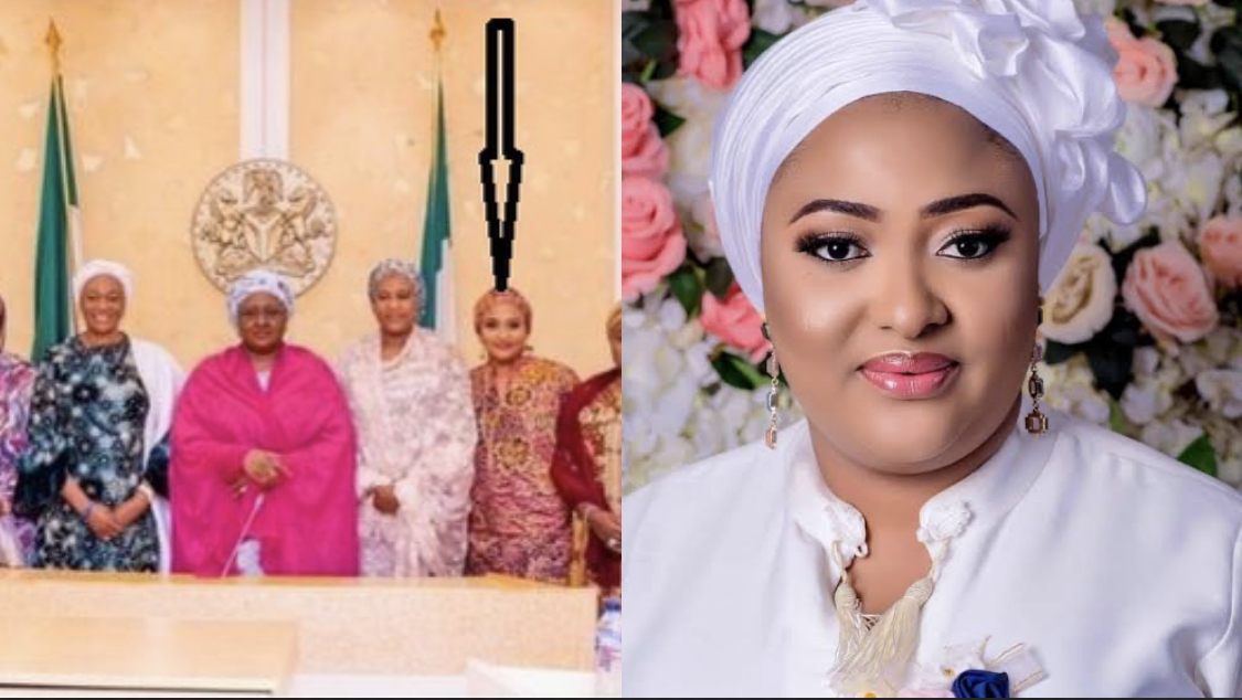 Yahaya Bello’s wife Rashida spotted hanging out with First Lady Aisha despite being declared wanted by EFCC