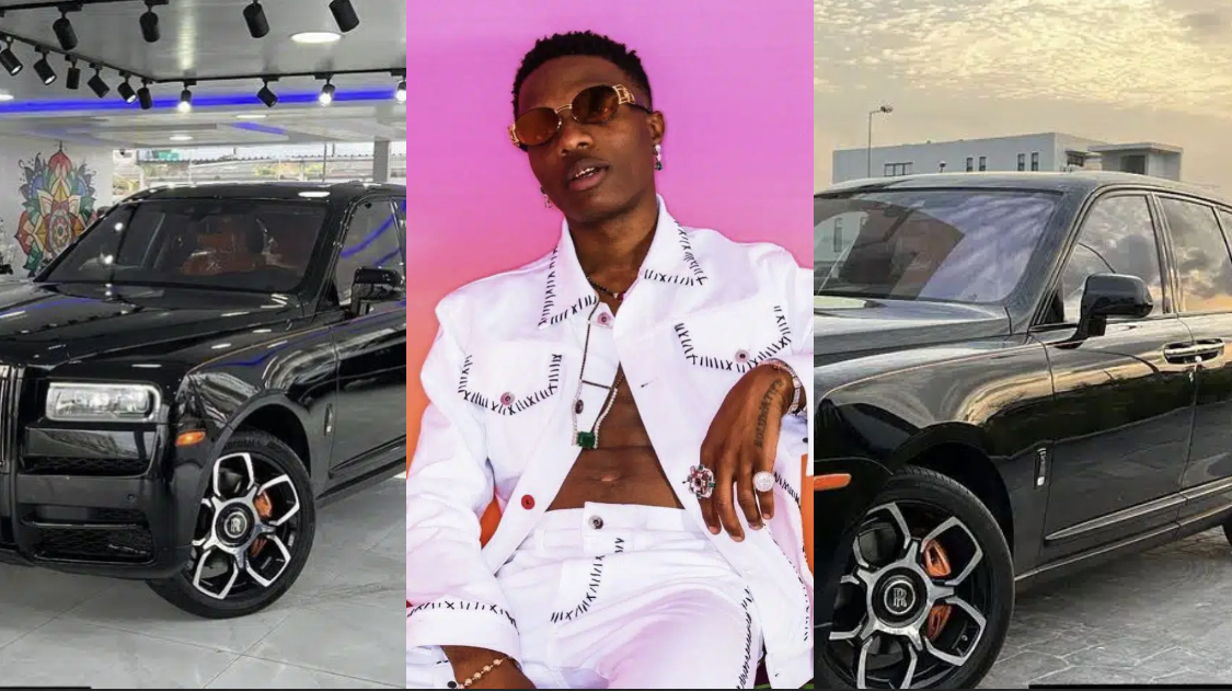 Wizkid Splashes over N163M on brand new Rolls-Royce Cullinan [photos]