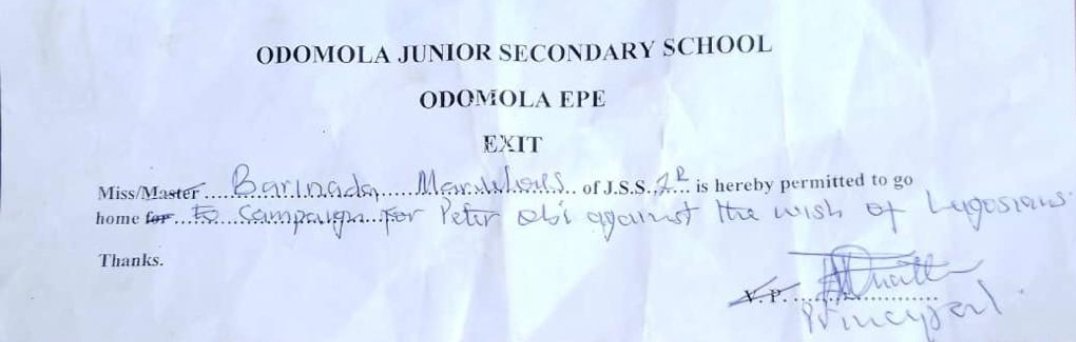 Shock as Student sent home for wrapping book with Peter Obi poster in Lagos [photo]