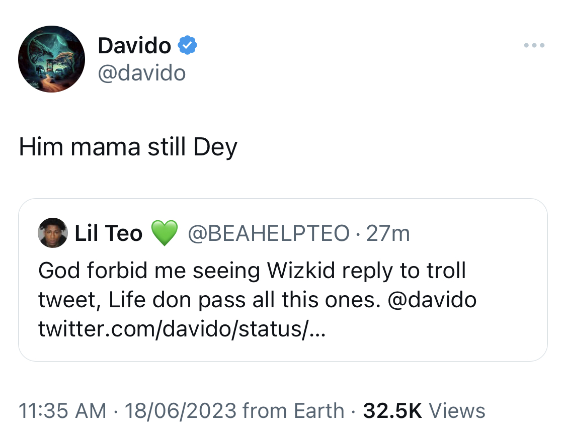 Wizkid doesn’t reply trolls cause he still has a mother - Davido laments