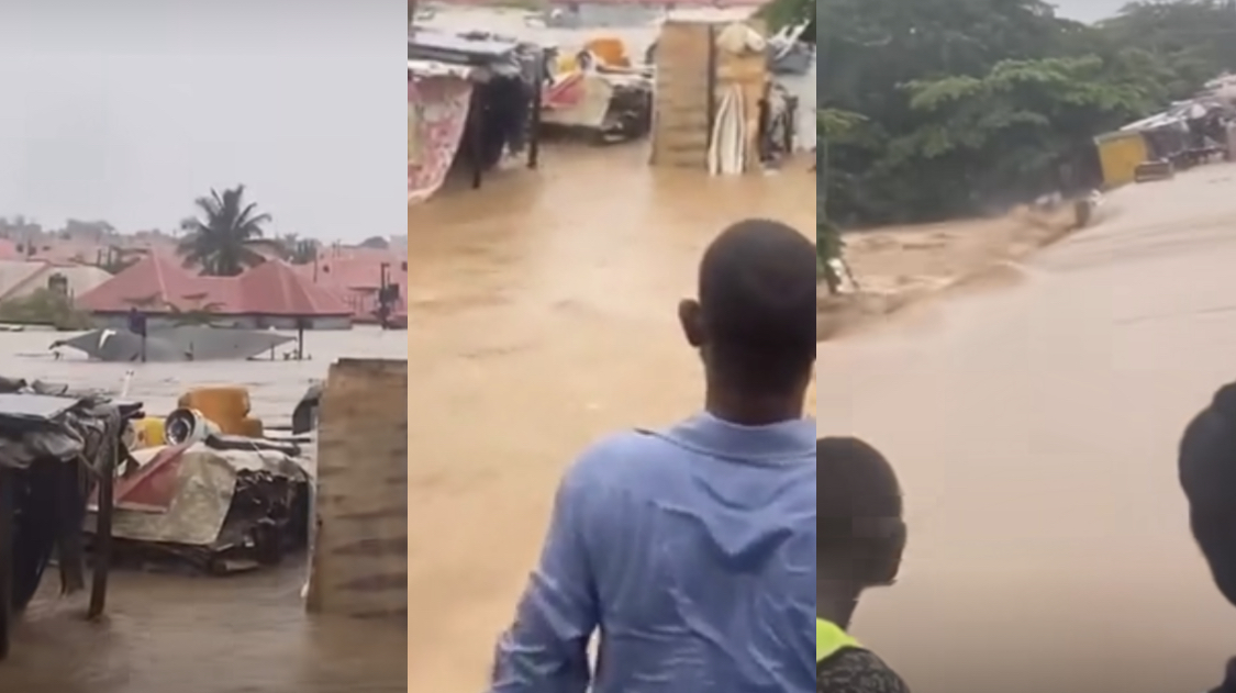 Panic as Entire Trademore Estate goes under water after flooding in Abuja [video]