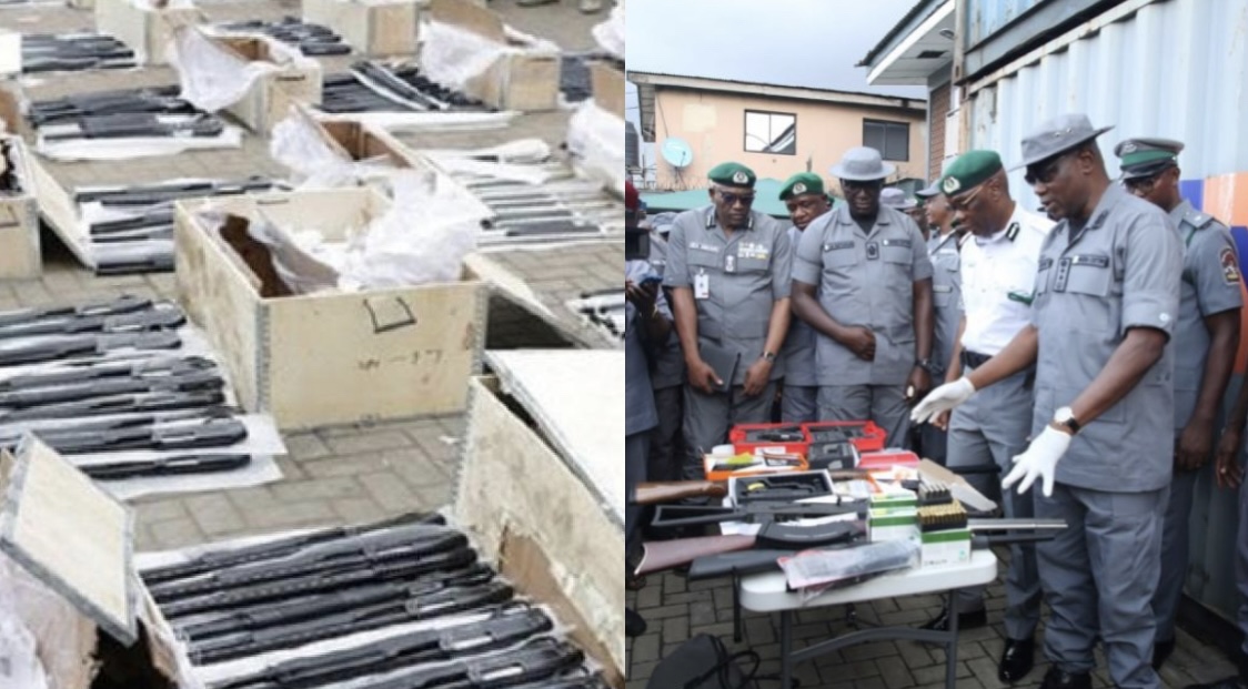 Nigerian Customs Intercepts Massive Container with Weapons headed for South East [photos]