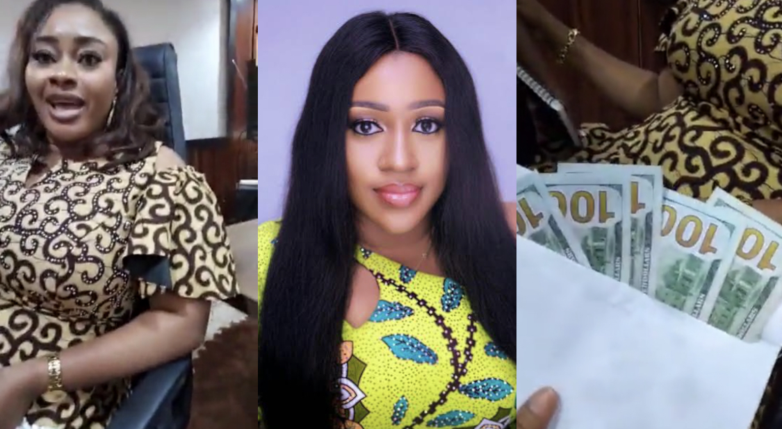 Use it for lunch – APC Women Leader Betta Edu caught cajoling colleagues with 100 dollar notes [video]