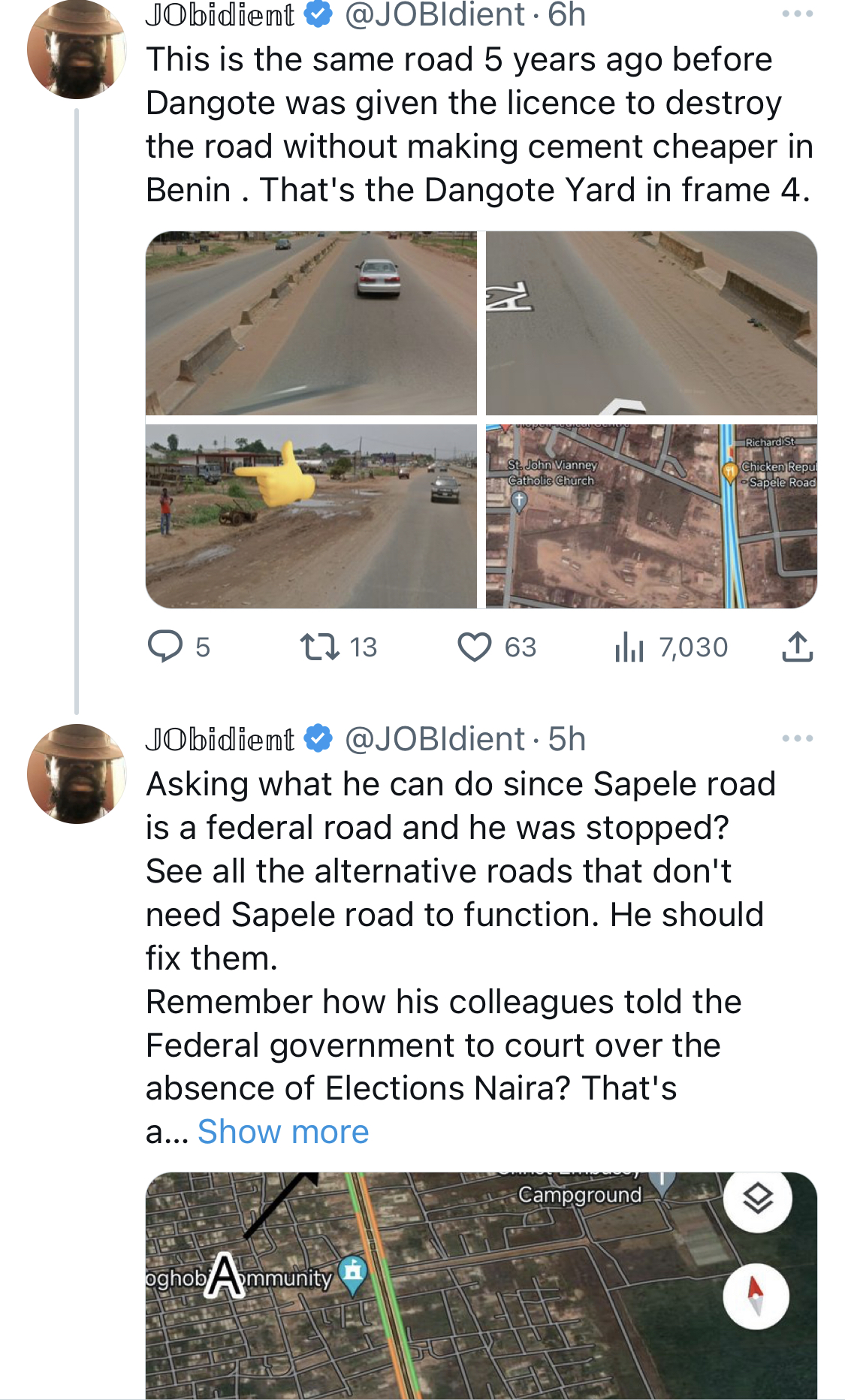 Nigerians react as Edo state Governor Obaseki’s convoy trapped in pothole on flooded bad road [video]