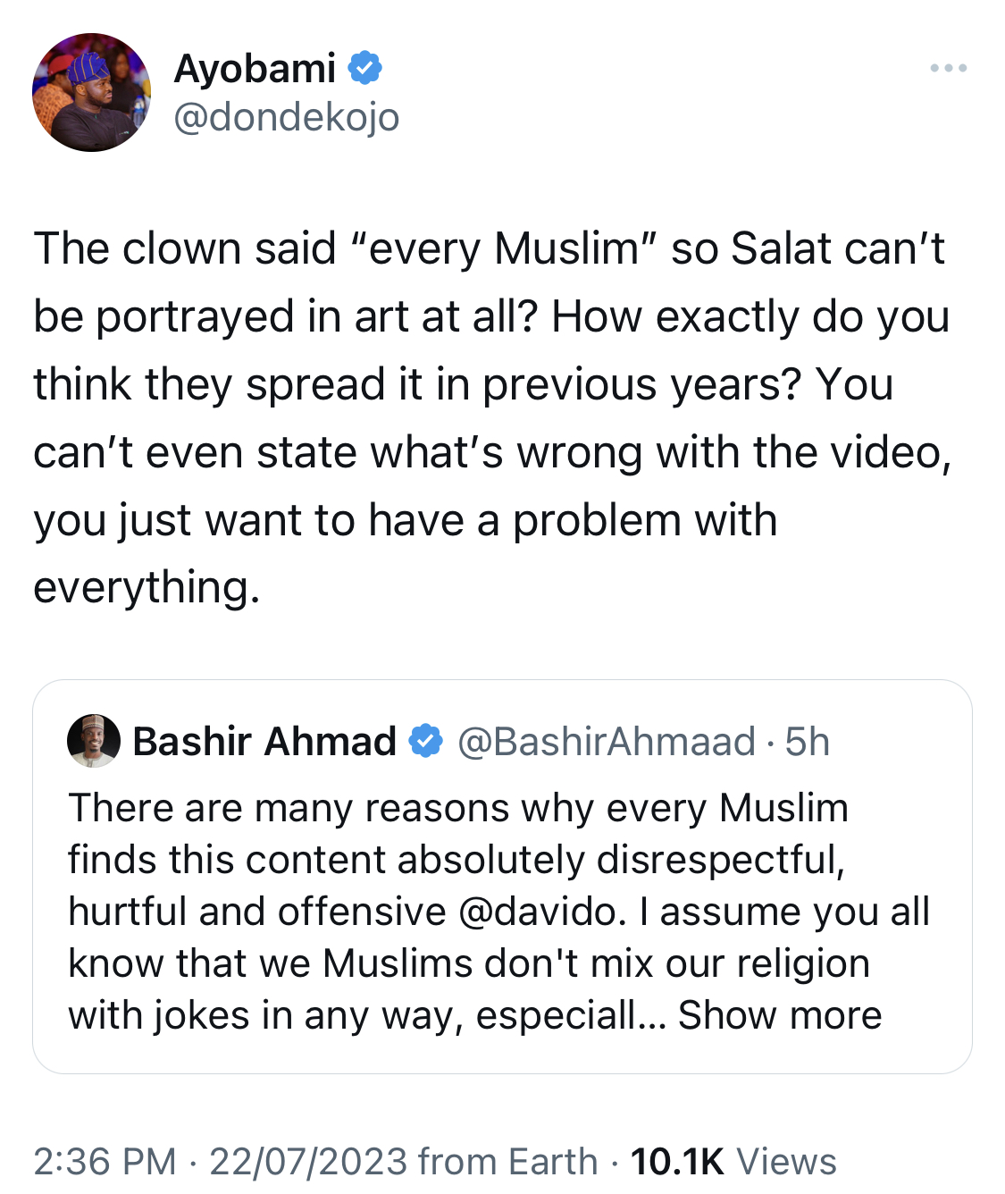 Every Muslim finds this offensive - Ex-Buhari aide Bashir tells Davido as he faces backlash for promoting video with Islamic prayer [photos]