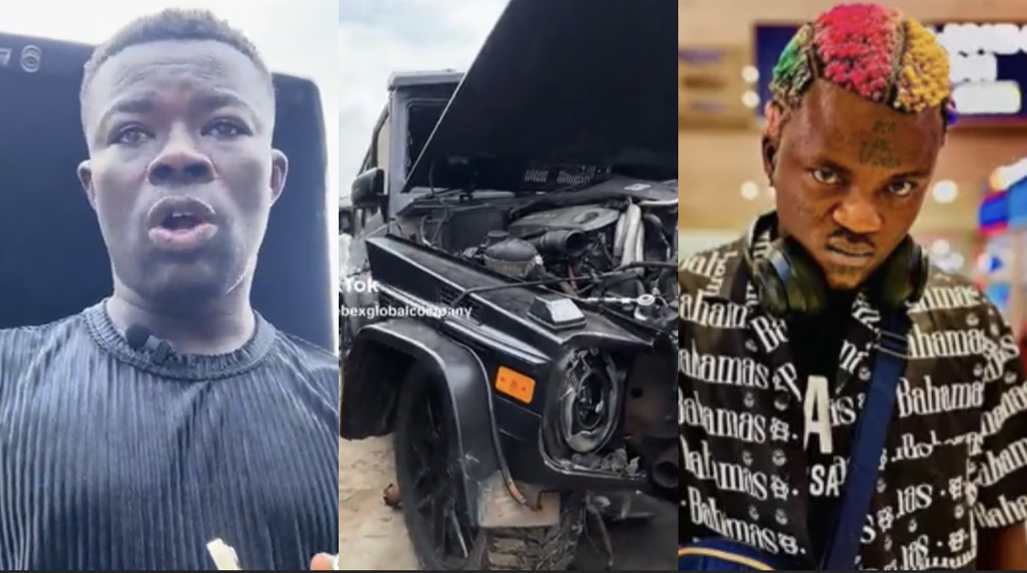 Singer Portable Arrests Mechanic for Advising him to scrap damaged G-wagon [video]