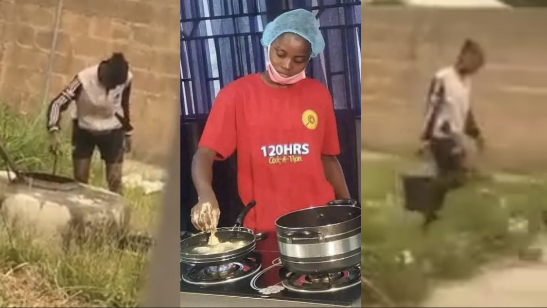Celebrity Chef Dammy spotted fetching water from well less than month after cook-a-thon [video]