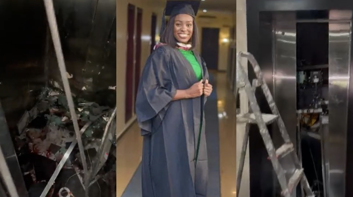 Young Female Doctor dies after falling down 10 floors in faulty elevator in Lagos Govt Hospital [video]