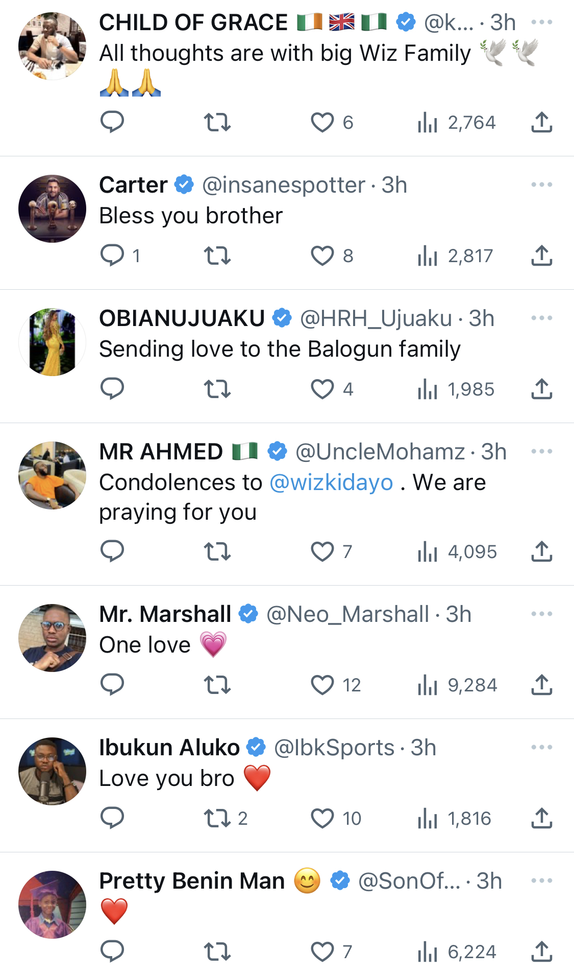 Davido reacts to death of Wizkid’s mother