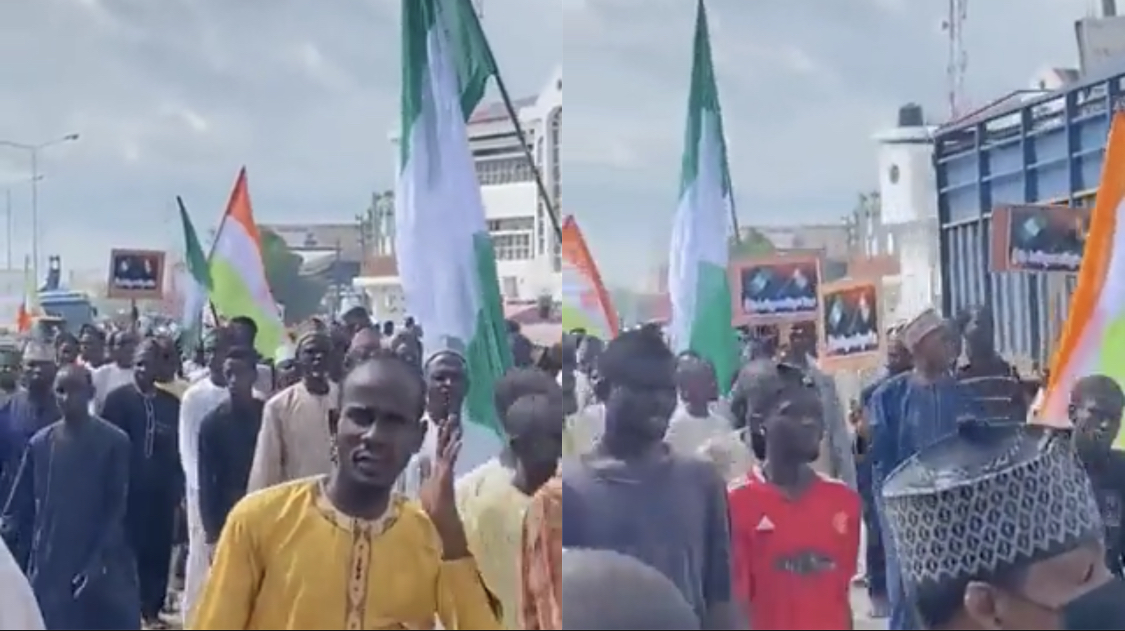 No to War – Protesters take to streets of Kano over ECOWAS Plan to Invade Niger [video]