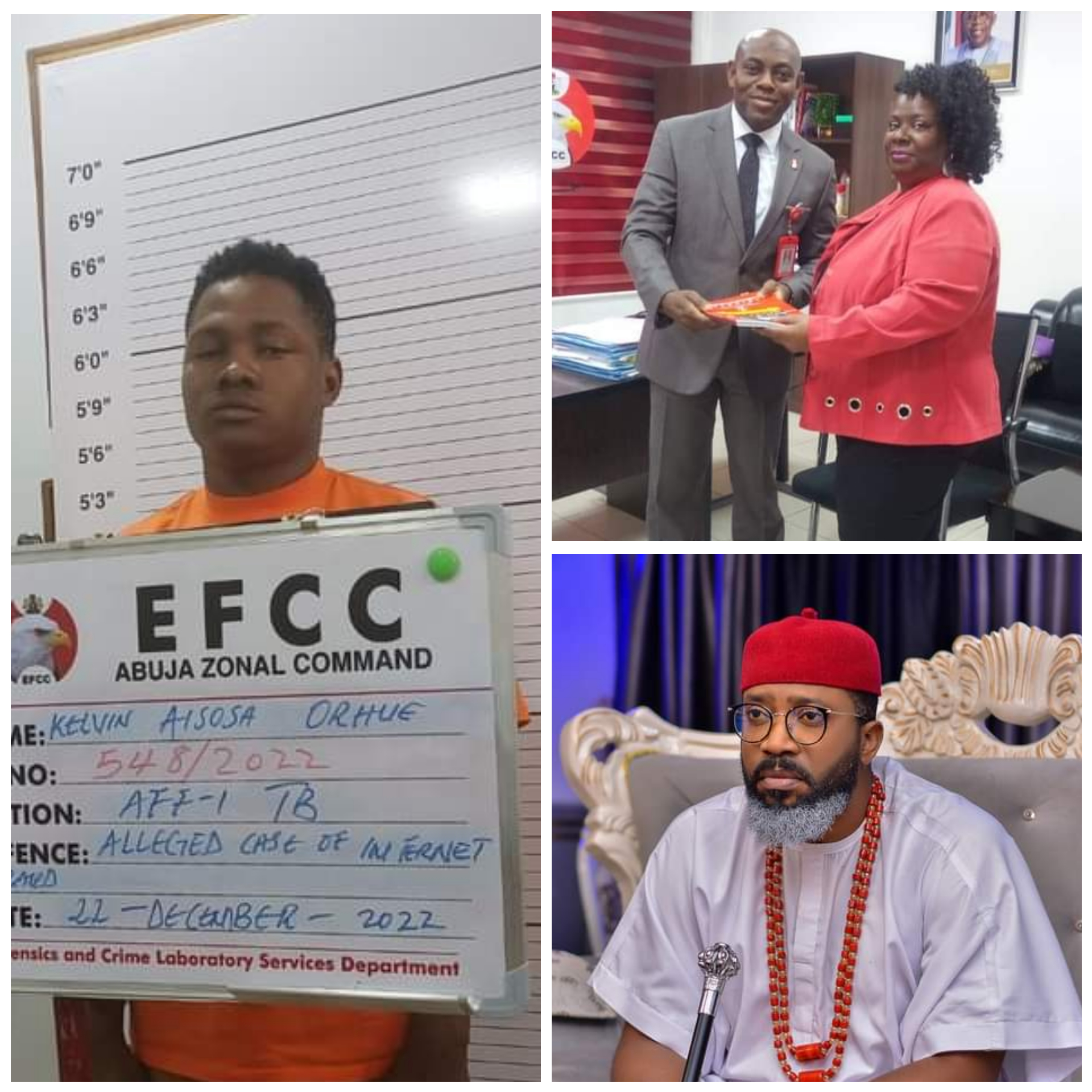 EFCC Returns property swindled by Yahoo boy to American victim as she flies into Nigeria [photos]