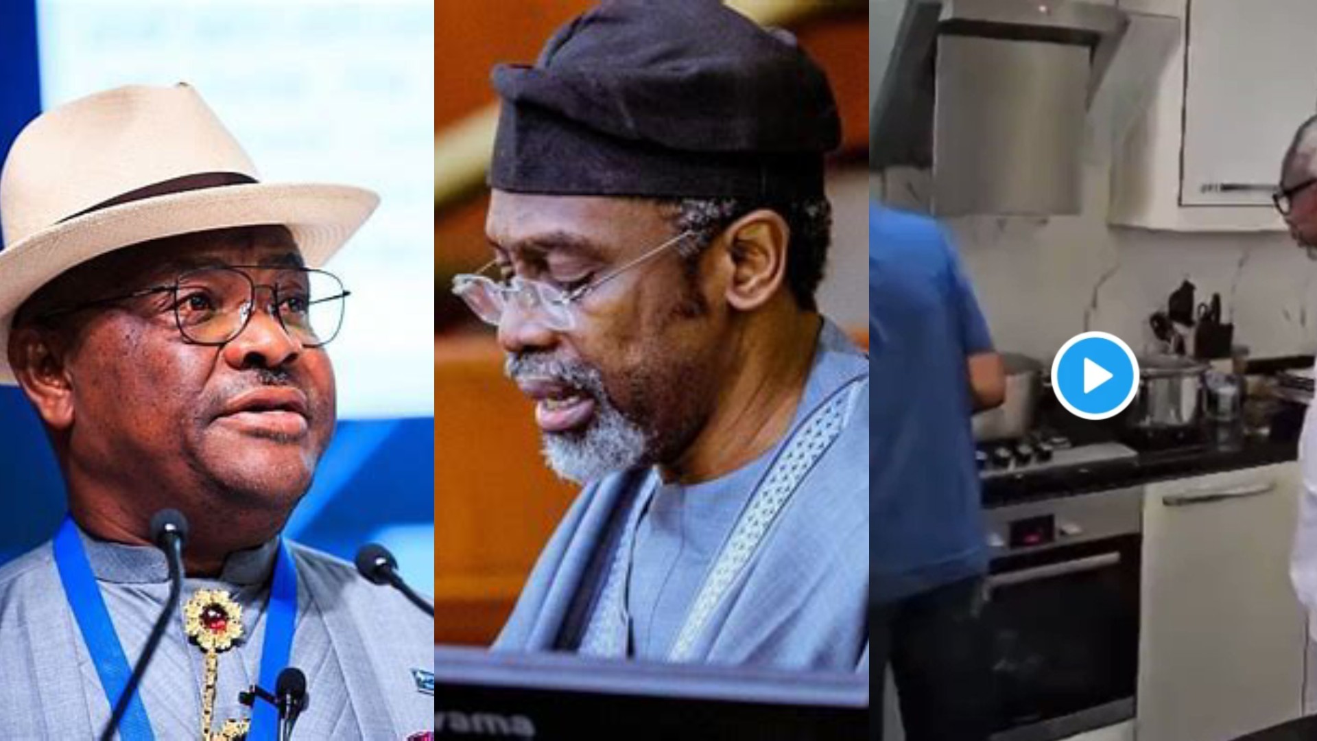 “Is that why you were sent to Abuja” – Nigerians react as Minister Wike abandons official duties to cook for Gbajabiamila [video]