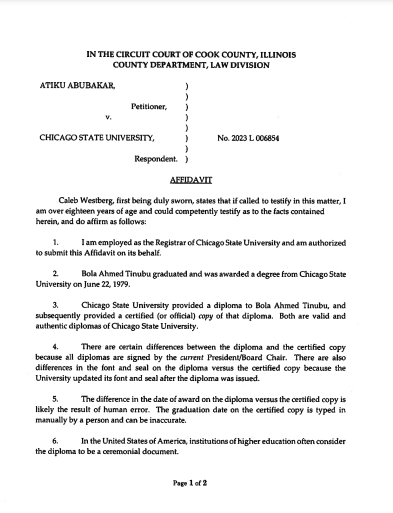 Affidavit 1 1