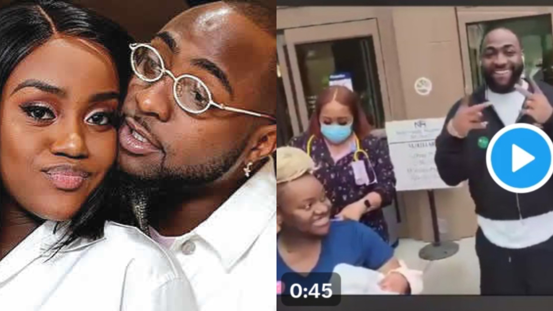 Davido, Chioma unveil their newborn twins [Video]