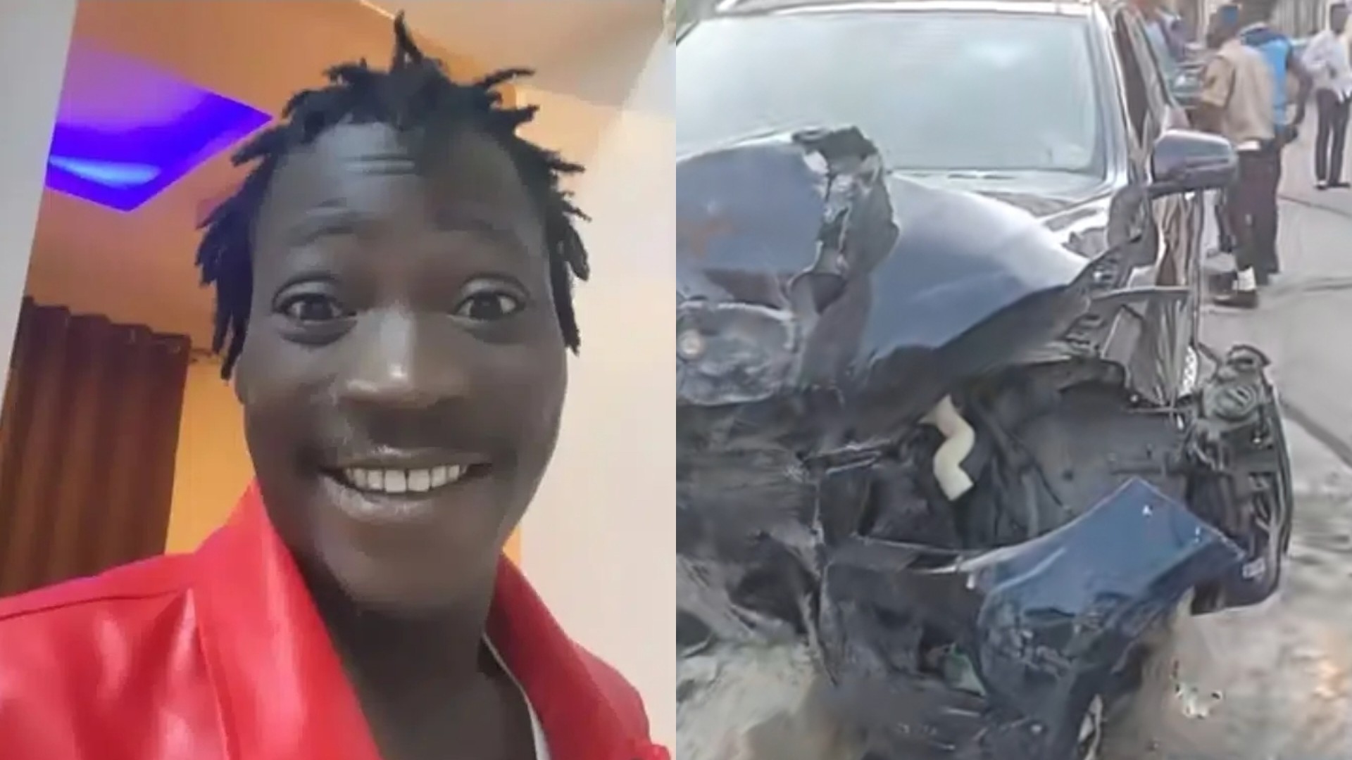 Breaking: DJ Chicken involved  in Ghastly accident with new Benz (Video)