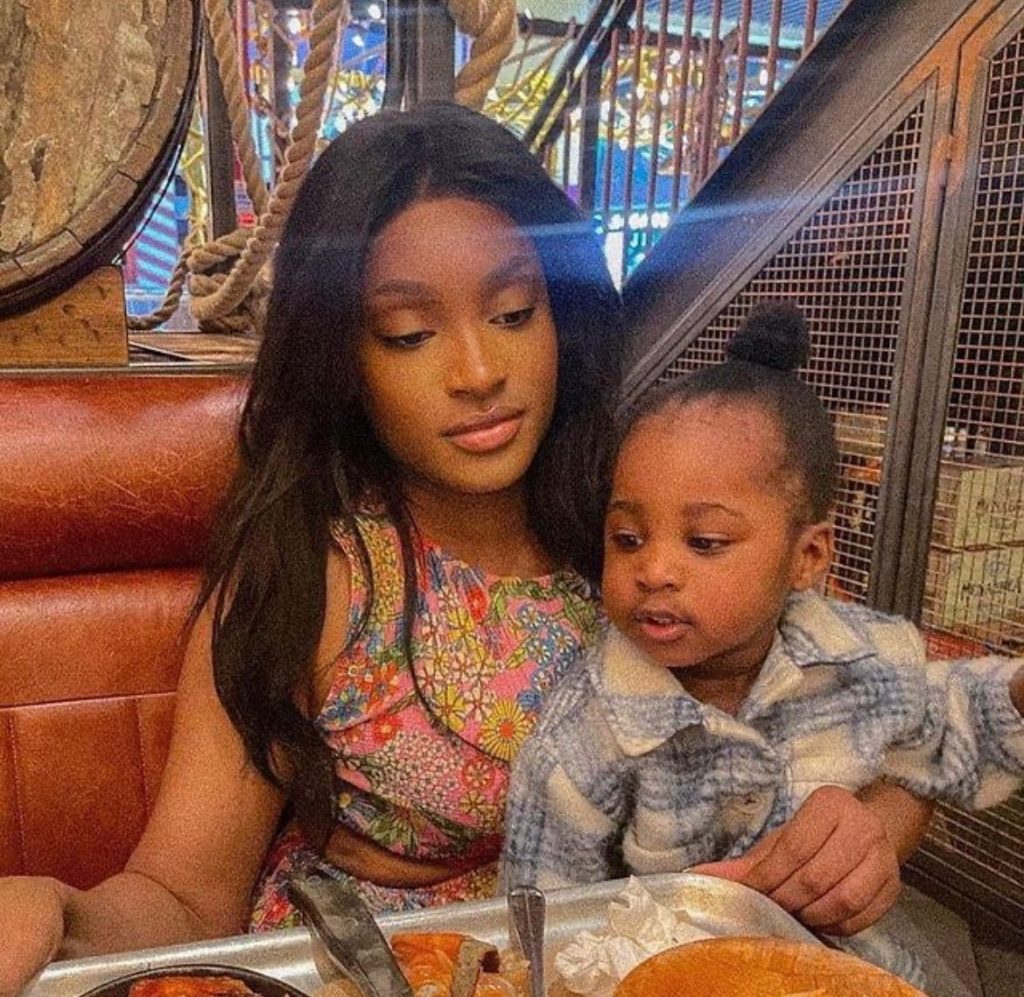 a photo of davido first son dawson adeleke and his mother amanda