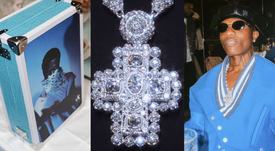 Wizkid reportedly splashes N1.2bn on New Diamond Necklace [video]