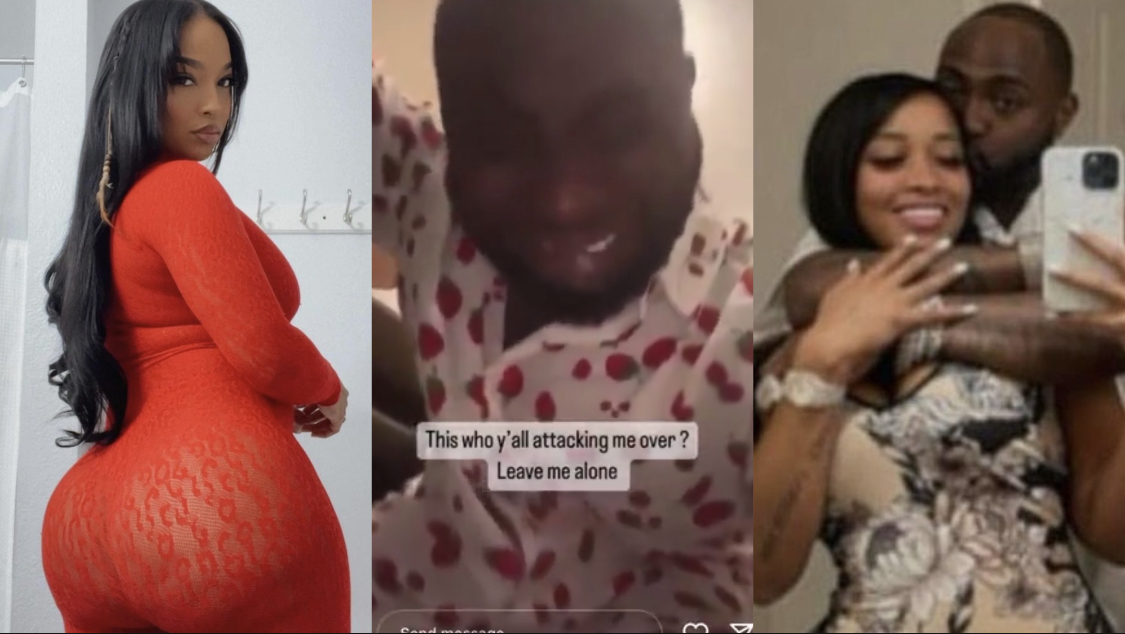 American Lady caught sharing loved up photos with Davido leaks clip of him kneeling and begging [video]