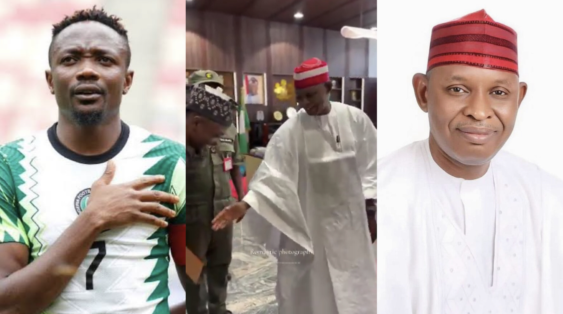 Nigerians React as Footballer Ahmed Musa refuses handshake from Kano Gov [video]