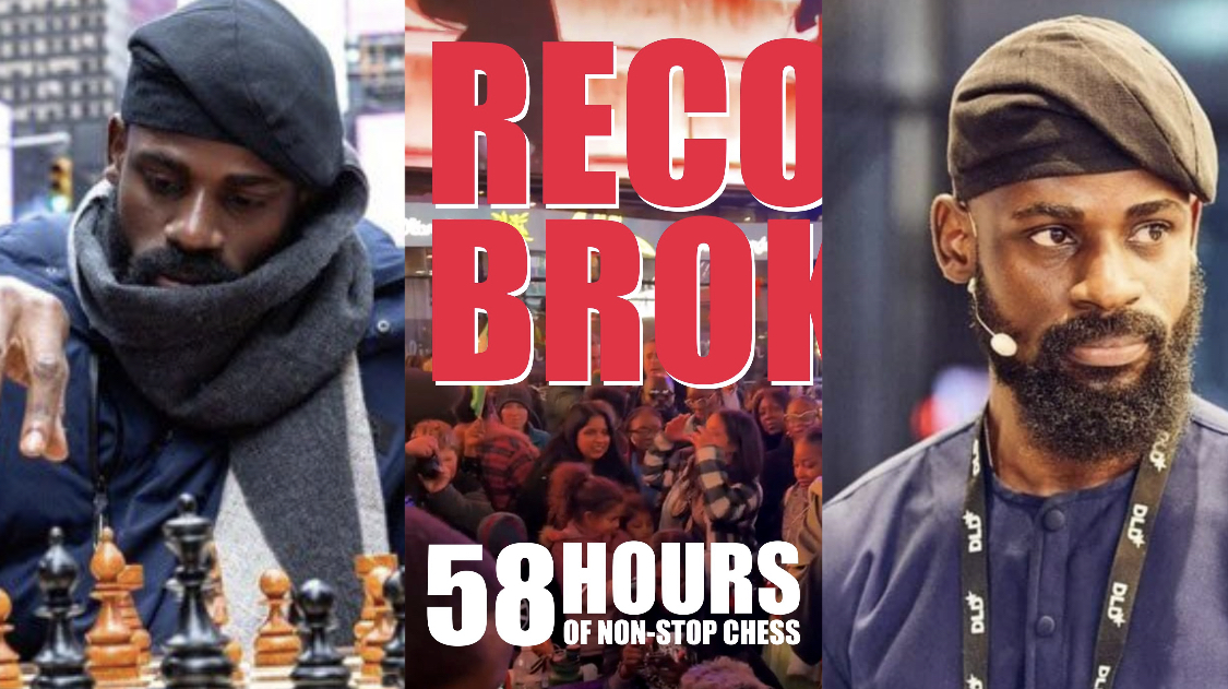 Tunde Onakoya breaks Guinness World Record with 58 hours Non-stop Chess